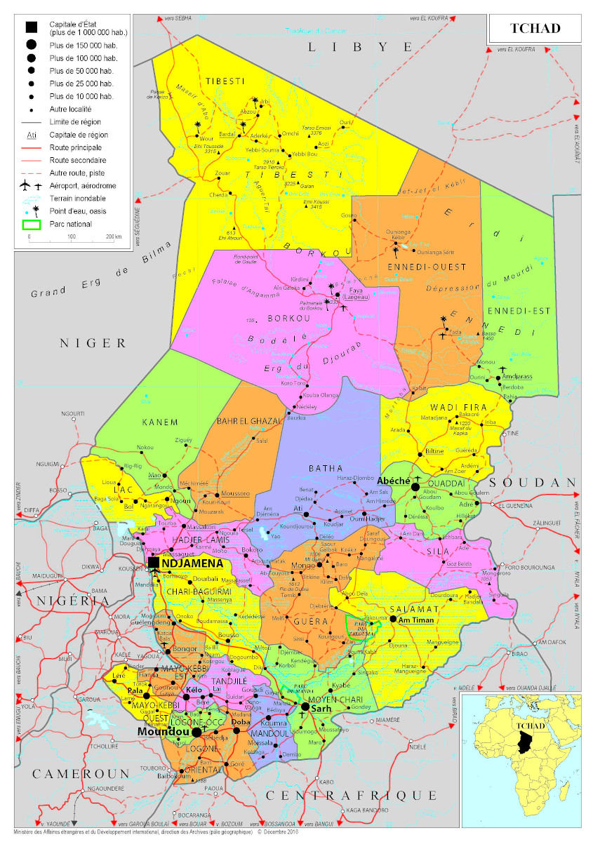Carte du Tchad